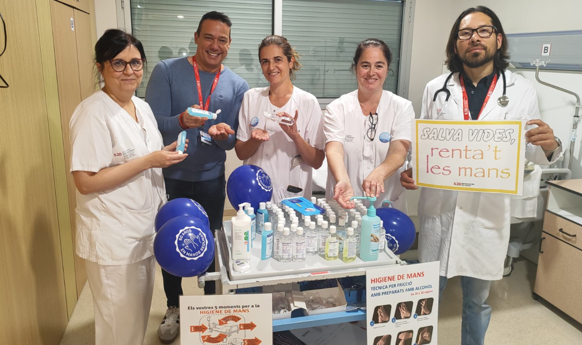 La fricció de mans amb preparats alcohòlics és l’acció més eficaç per evitar la transmissió d’infeccions a l’entorn hospitalari